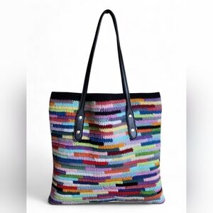 Multicolor Crochet Tote Bag